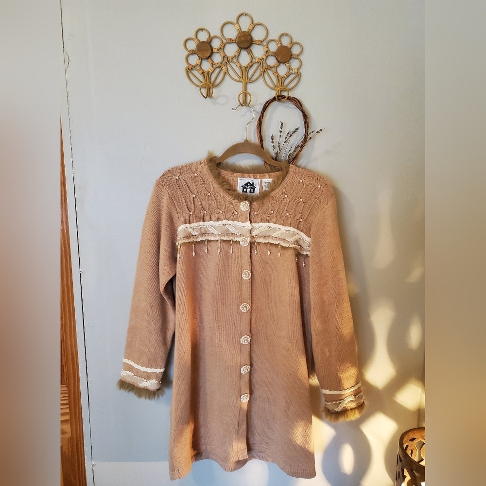 Storybook Knits Long Beaded Sweater - Picture 3 of 12